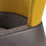 Bucket Yellow/Grey Armchair with Tall Headrest by GHIDINI1961