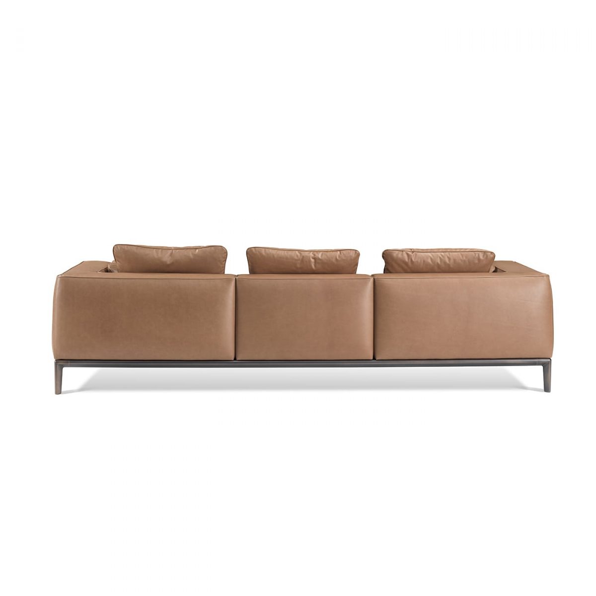 Milo Brown Leather Sofa by GHIDINI1961