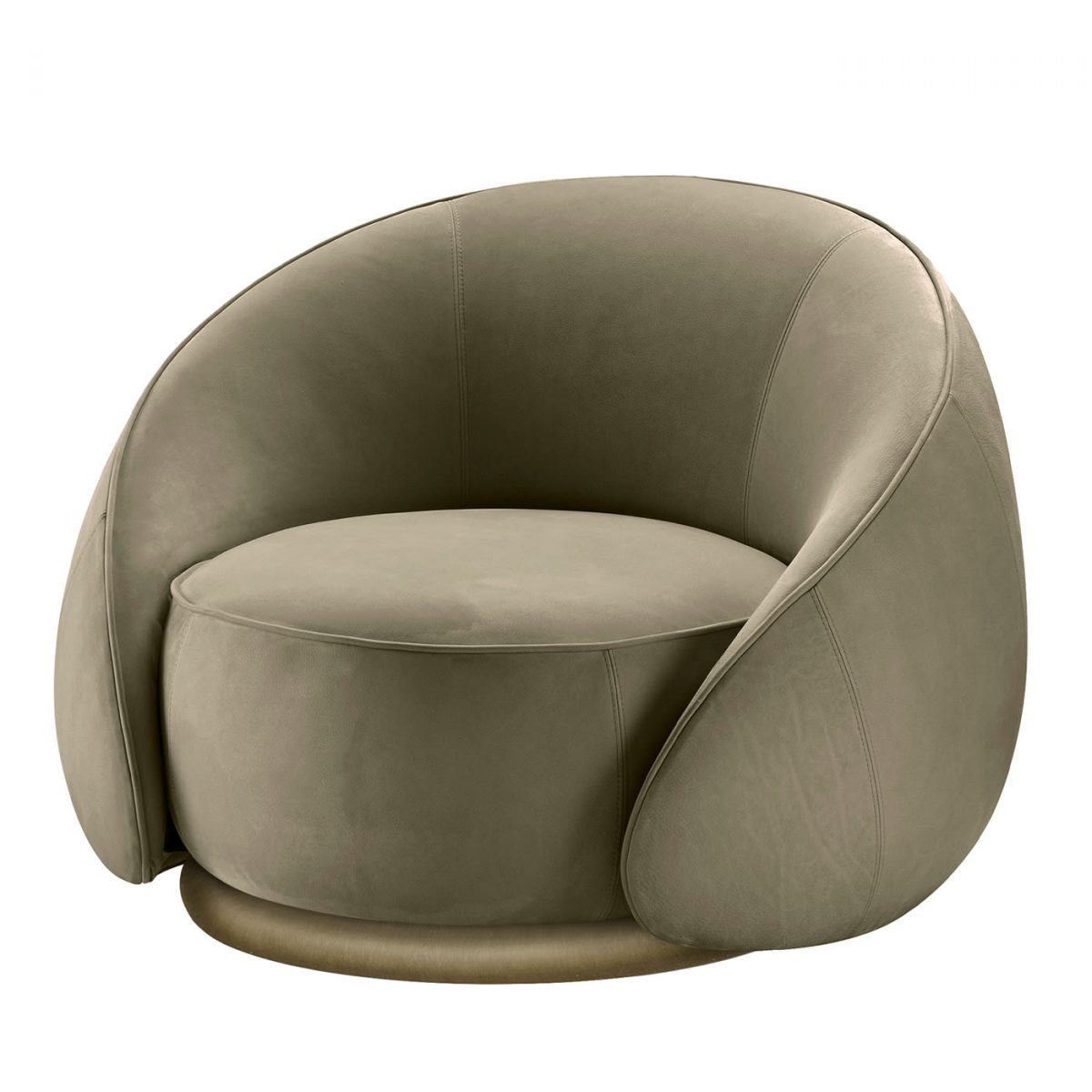 Abbracci Circular Green Armchair by GHIDINI1961