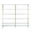 Legs Bookshelves in Crystal and Polished Brass By GHIDINI1961