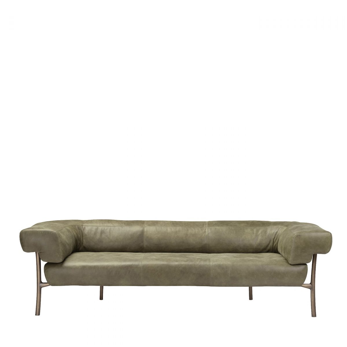 Katana Grey Leather Sofa by GHIDINI1961