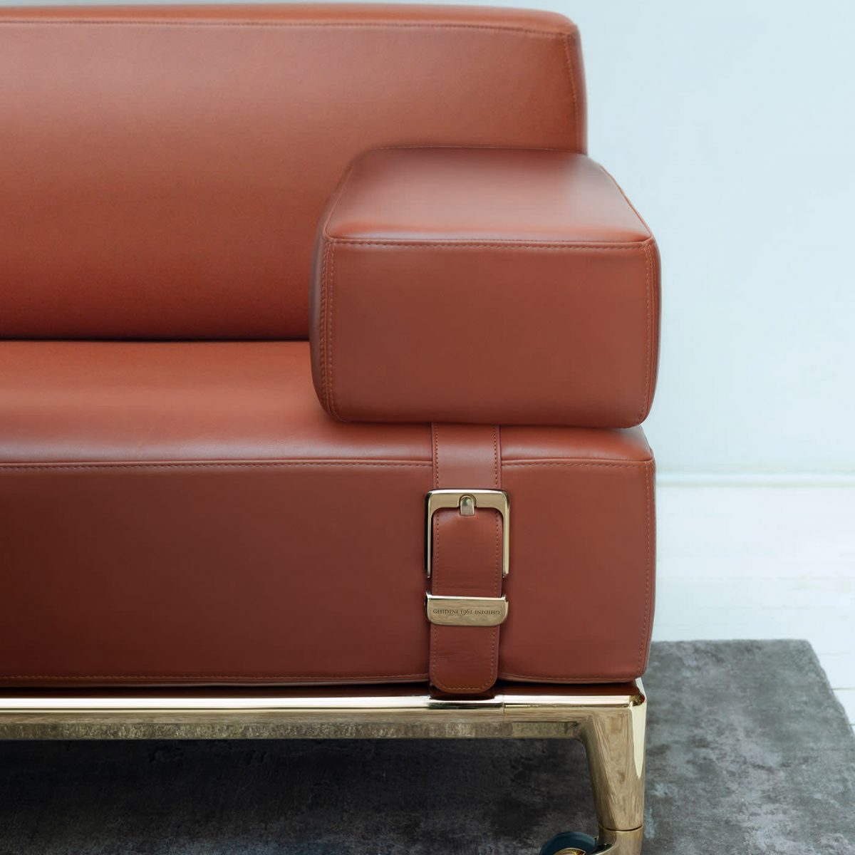 Shaker 2-Seater Orange Sofa by GHIDINI1961