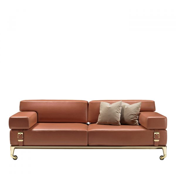 Shaker 2-Seater Orange Sofa by GHIDINI1961