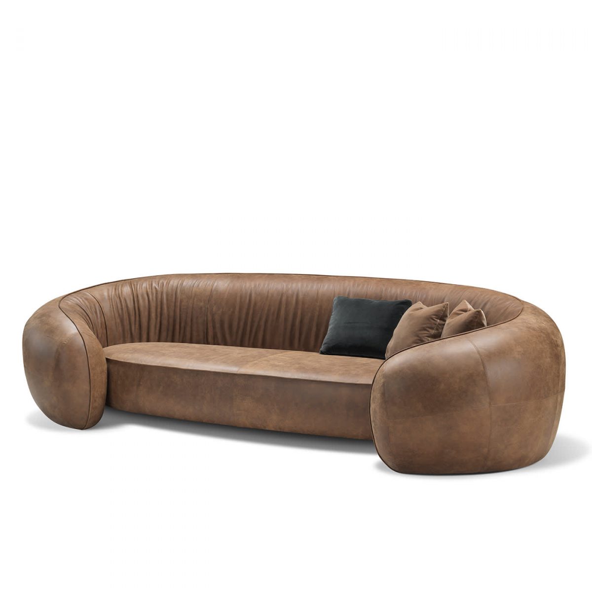 Bridge 3-Seater Brown Sofa by GHIDINI1961