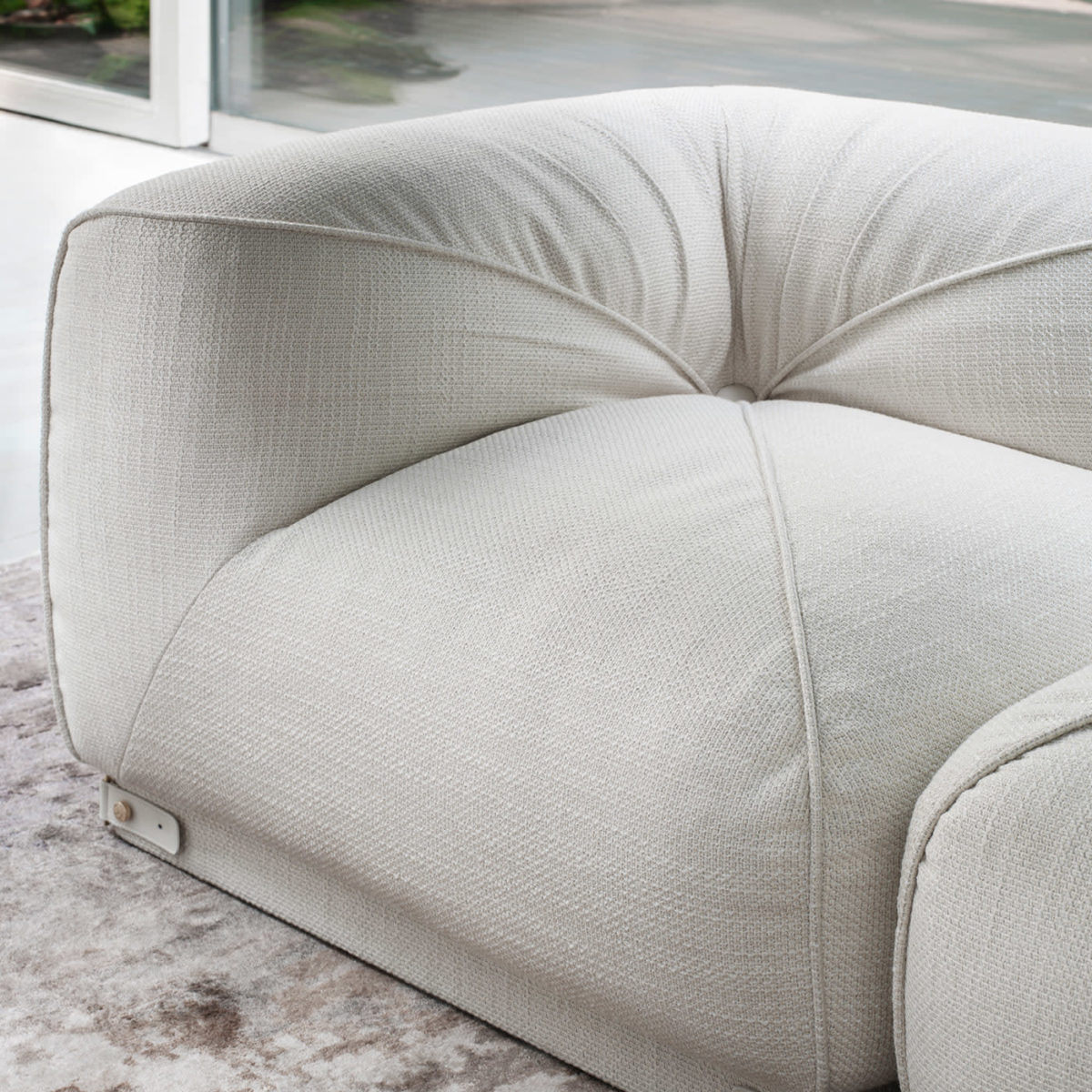 Leisure 4-Seater White Sofa by GHIDINI1961