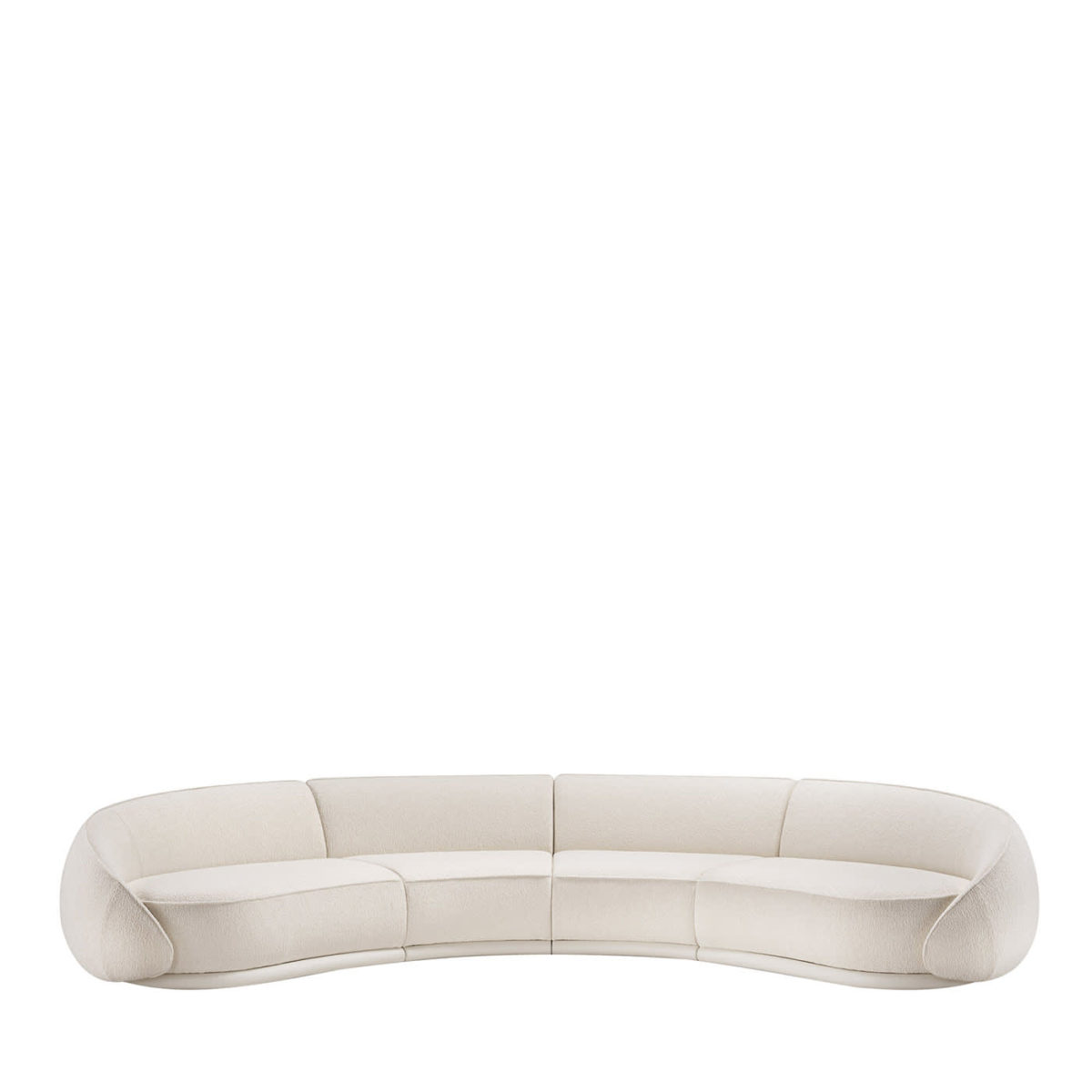 Abbracci 4-Module White Sofa by GHIDINI1961