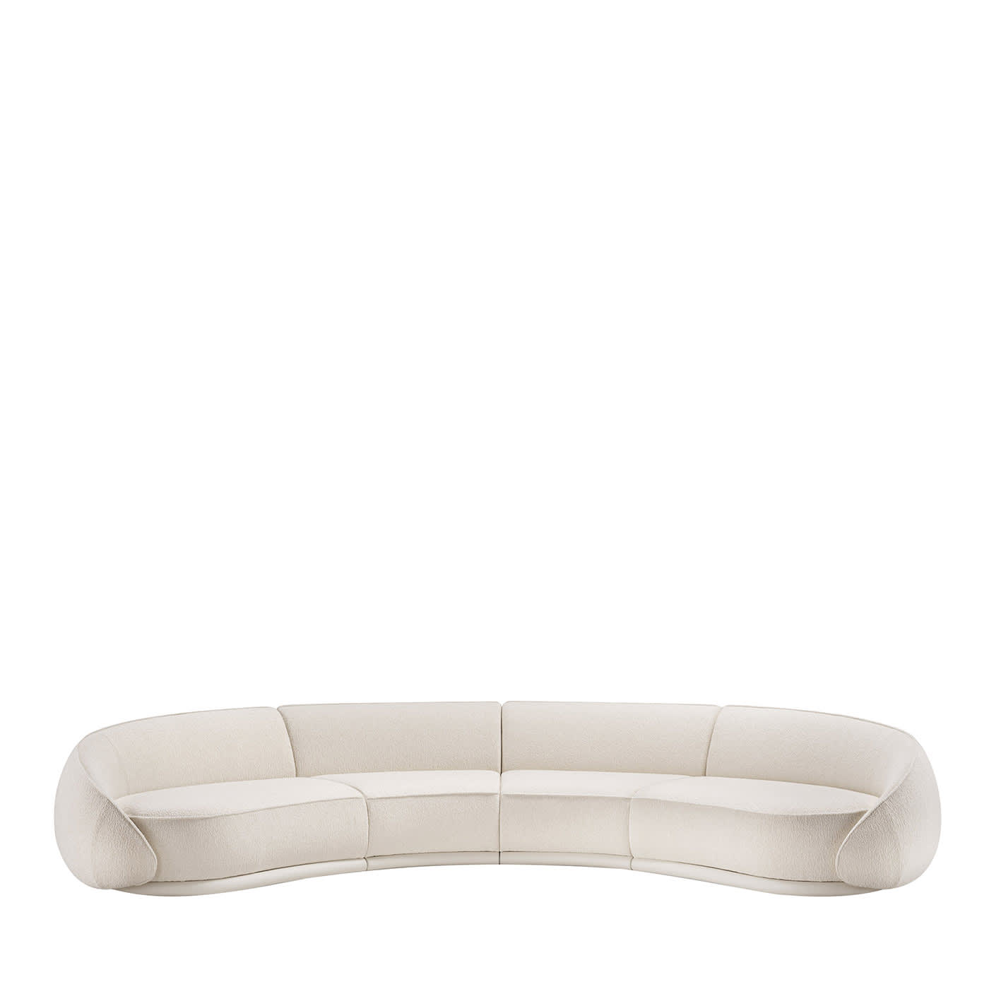 Abbracci 4-Module White Sofa by GHIDINI1961