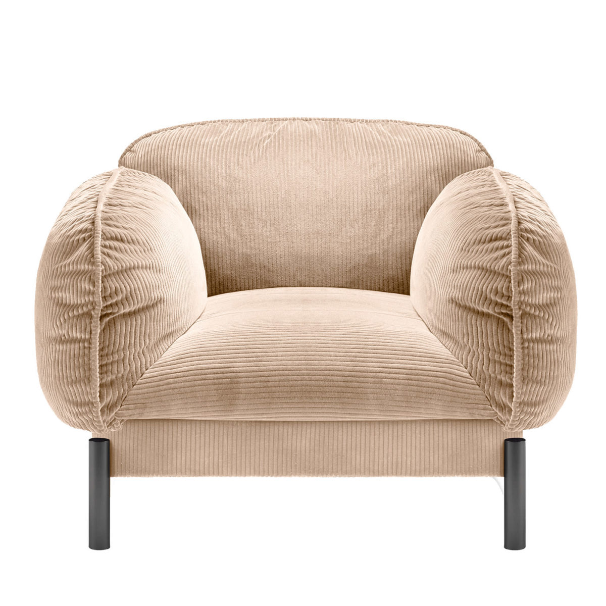 Tarantino Beige Velvet Armchair by GHIDINI1961