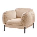 Tarantino Beige Velvet Armchair by GHIDINI1961