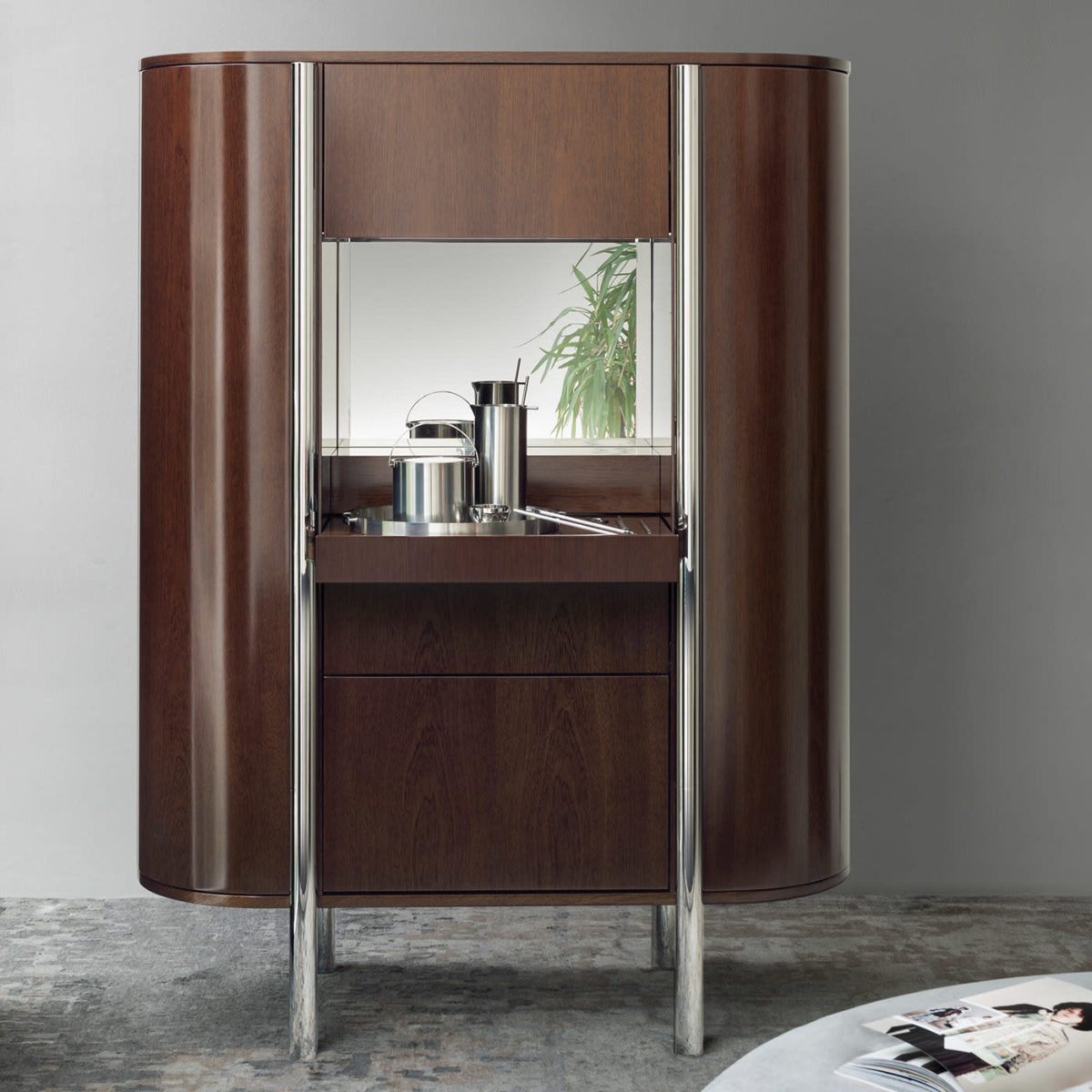 Tarantino Mahogany Bar Cabinet by GHIDINI1961