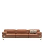 Shaker 3-Seater Orange Sofa by GHIDINI1961