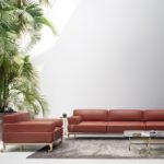 Shaker 3-Seater Orange Sofa by GHIDINI1961