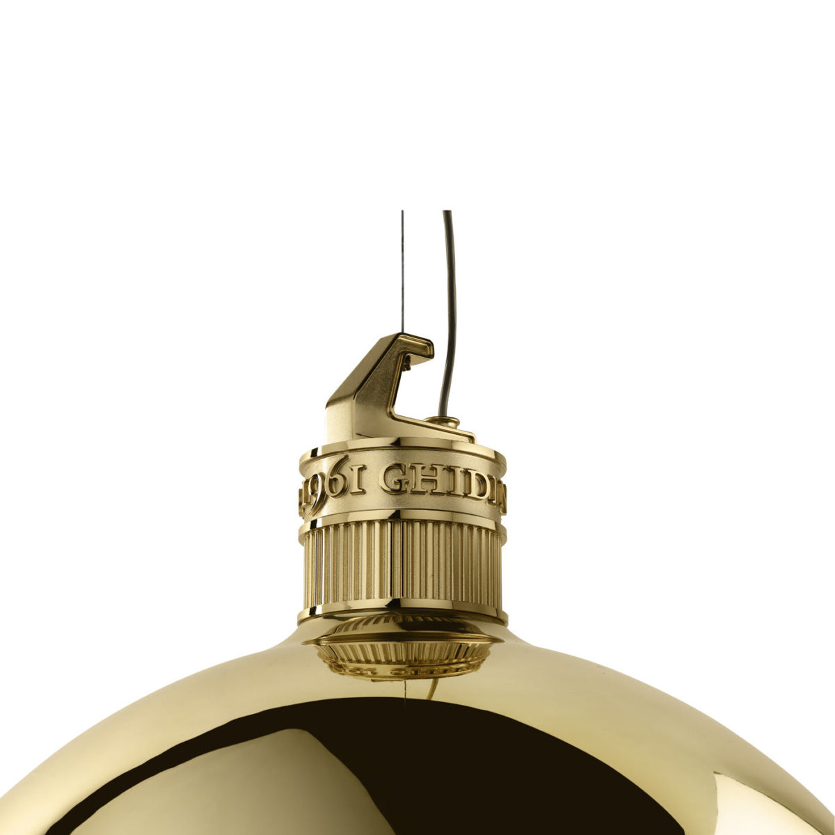 Factory Big Pendant Lamp in Polished Brass by GHIDINI1961