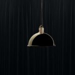 Factory Big Pendant Lamp in Polished Brass by GHIDINI1961