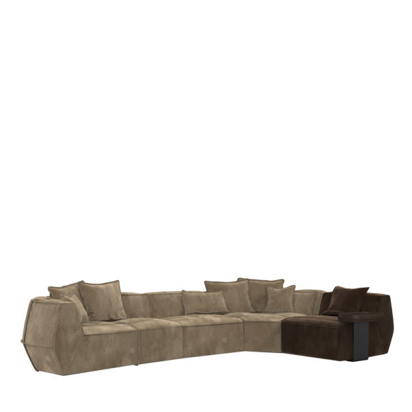 Infinito Two-Tone Brown Leather Sofa by GHIDINI1961 #1