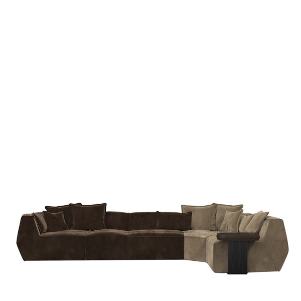 Infinito Two-Tone Brown Leather Sofa by GHIDINI1961 #2