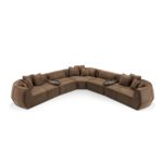 Infinito Brown Leather Sofa by GHIDINI1961