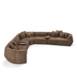 Infinito Brown Leather Sofa by GHIDINI1961