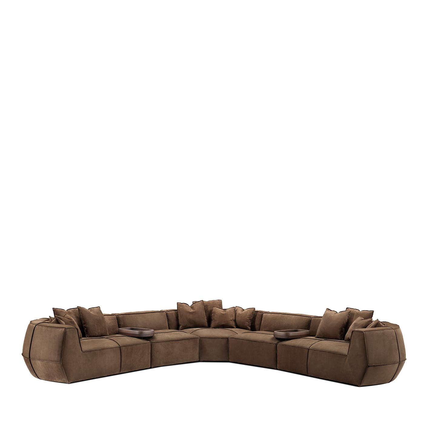 Infinito Brown Leather Sofa by GHIDINI1961