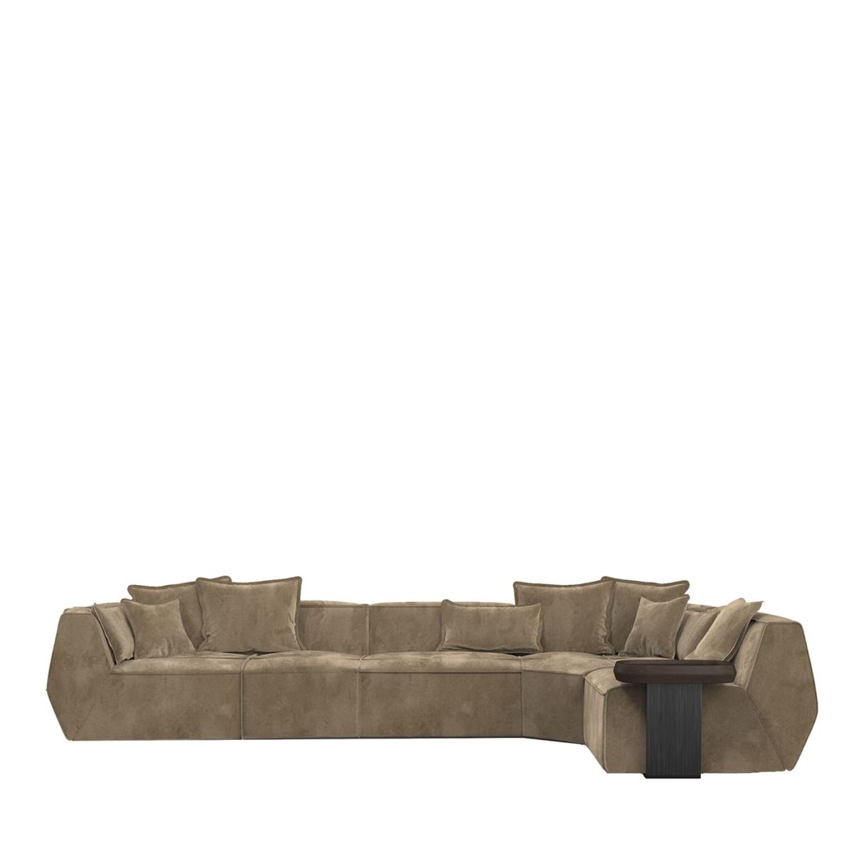 Infinito Taupe Leather Sofa by GHIDINI1961