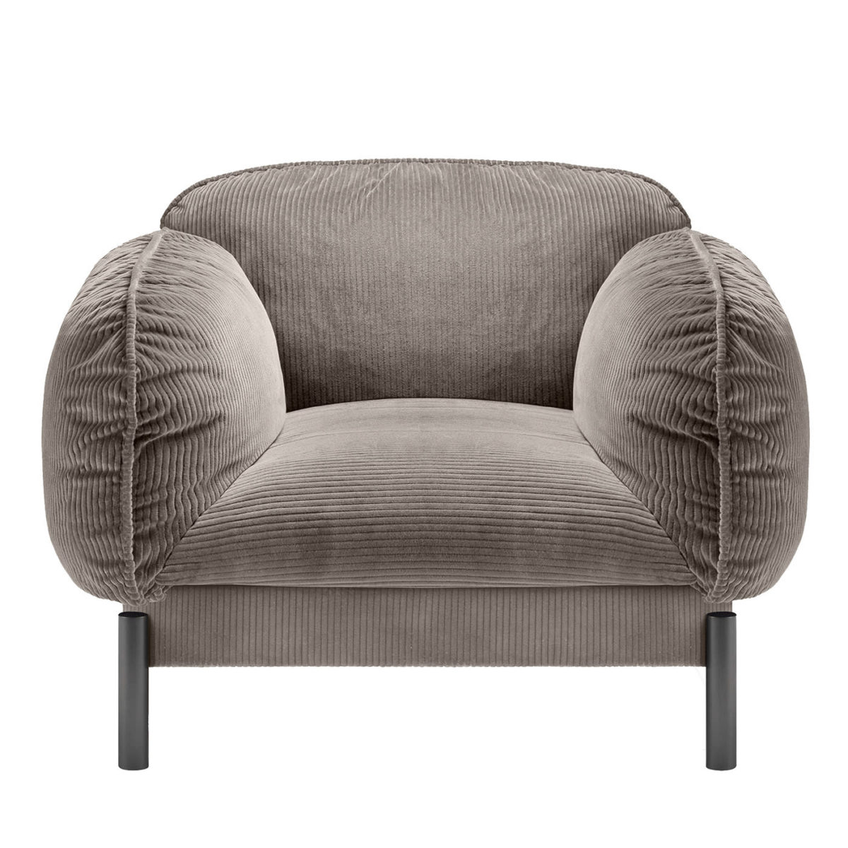 Tarantino Grey Velvet Armchair by GHIDINI1961