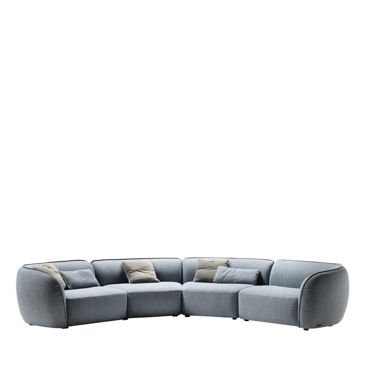 Erasmo Grey Sofa by Black Tie