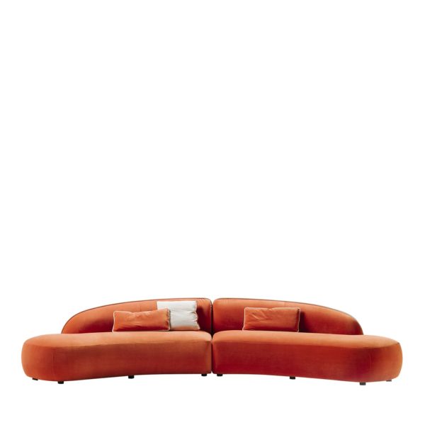 Erasmo Orange Sofa by Black Tie