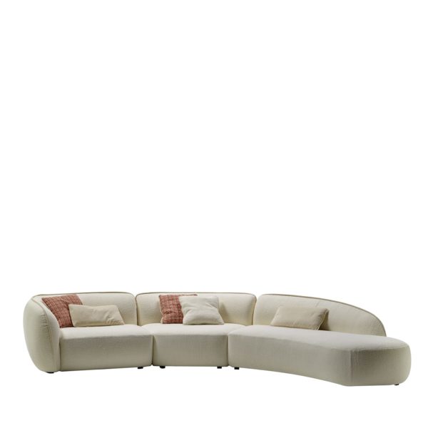 Erasmo White Sofa by Black Tie