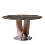 Axis Round Small Table with Marble Top by Paccini & Cappellini