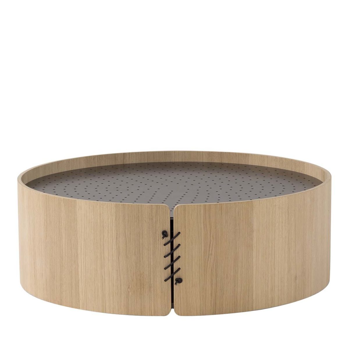 Setacci Coffee Table with Leather Top by Amura