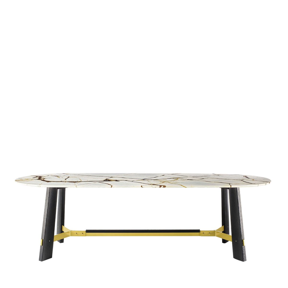 Medison Calacatta Vagli Oro Dining Table by Black Tie