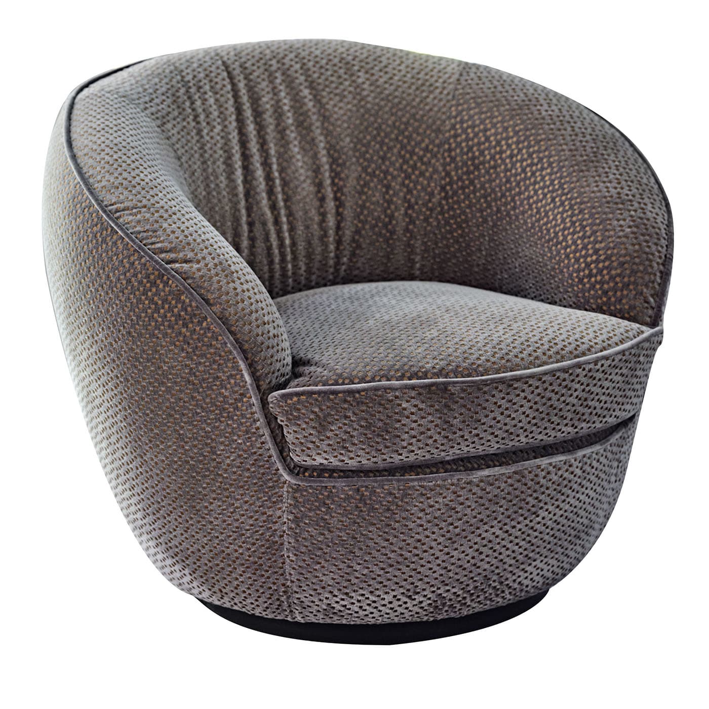 Giulia Swivel Powder-Blue Lounge Chair by Black Tie