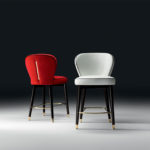 Olivia Red Bar Stool by Black Tie