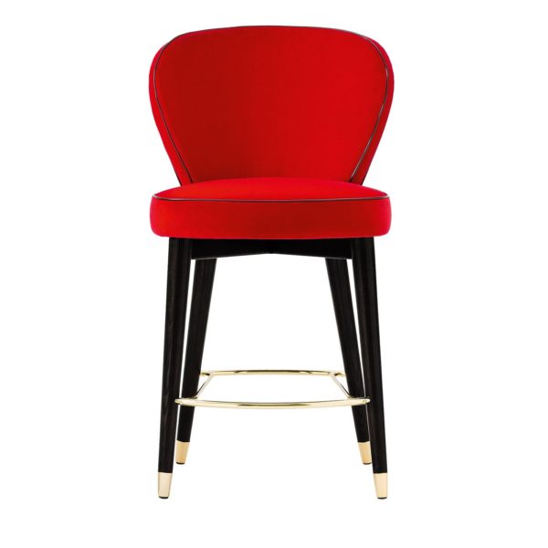 Olivia Red Bar Stool by Black Tie