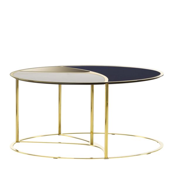 Nilo Round Polychrome Coffee Table by Black Tie