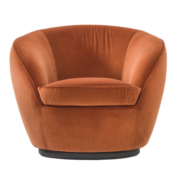 Giulia Swivel Armchair by Black Tie