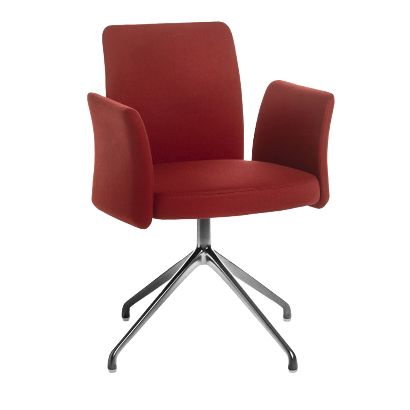 Milady Red Chair with Armrests by Black Tie