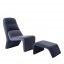 Tape Blue Lounge Chair with Footrest by Baleri Italia