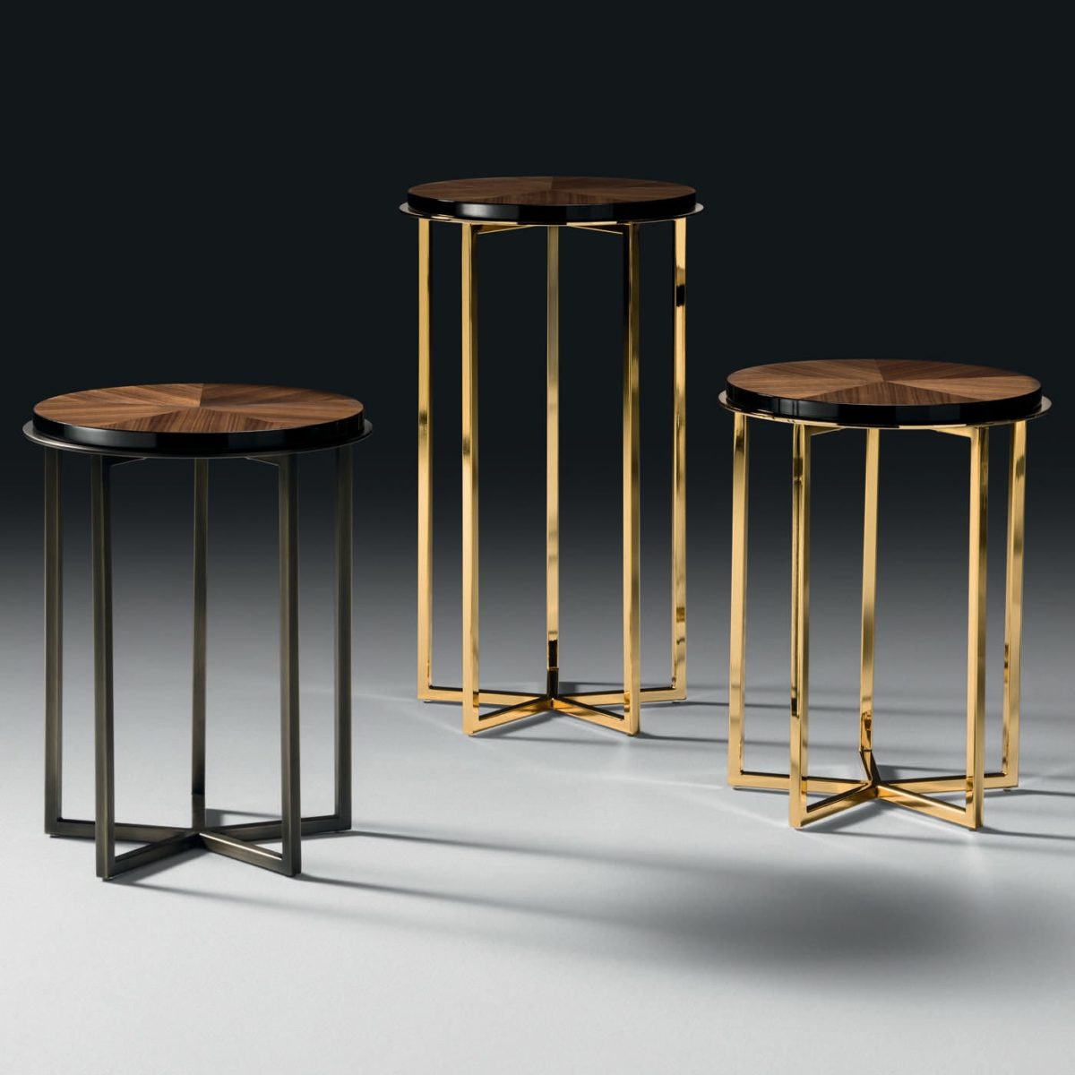 Elliot Plus High Gold  Side Table by Black Tie