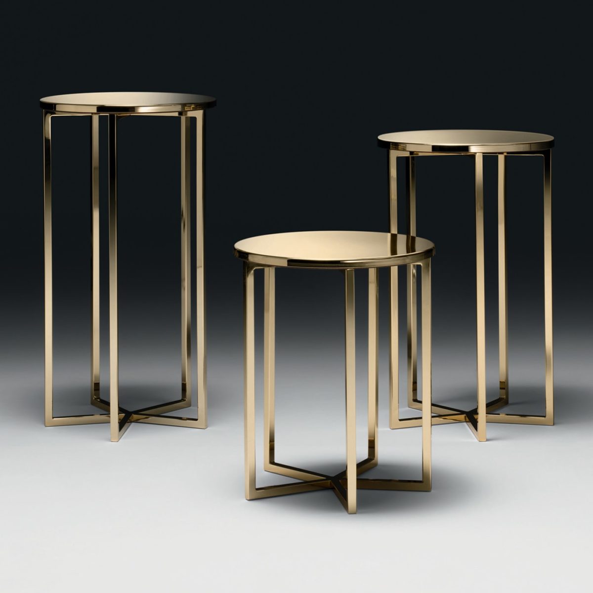 Elliot High Gold  Side Table by Black Tie