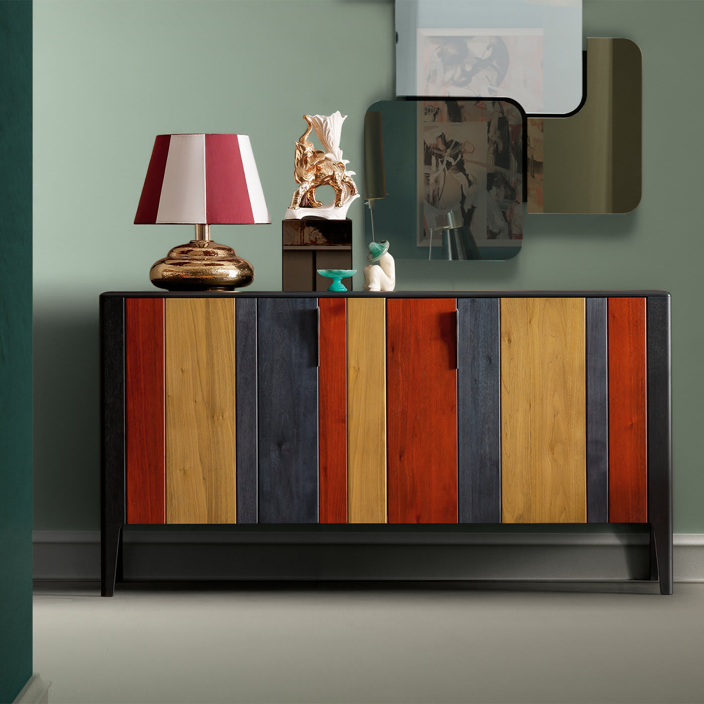 Multicolor Domino Credenza by Modo10