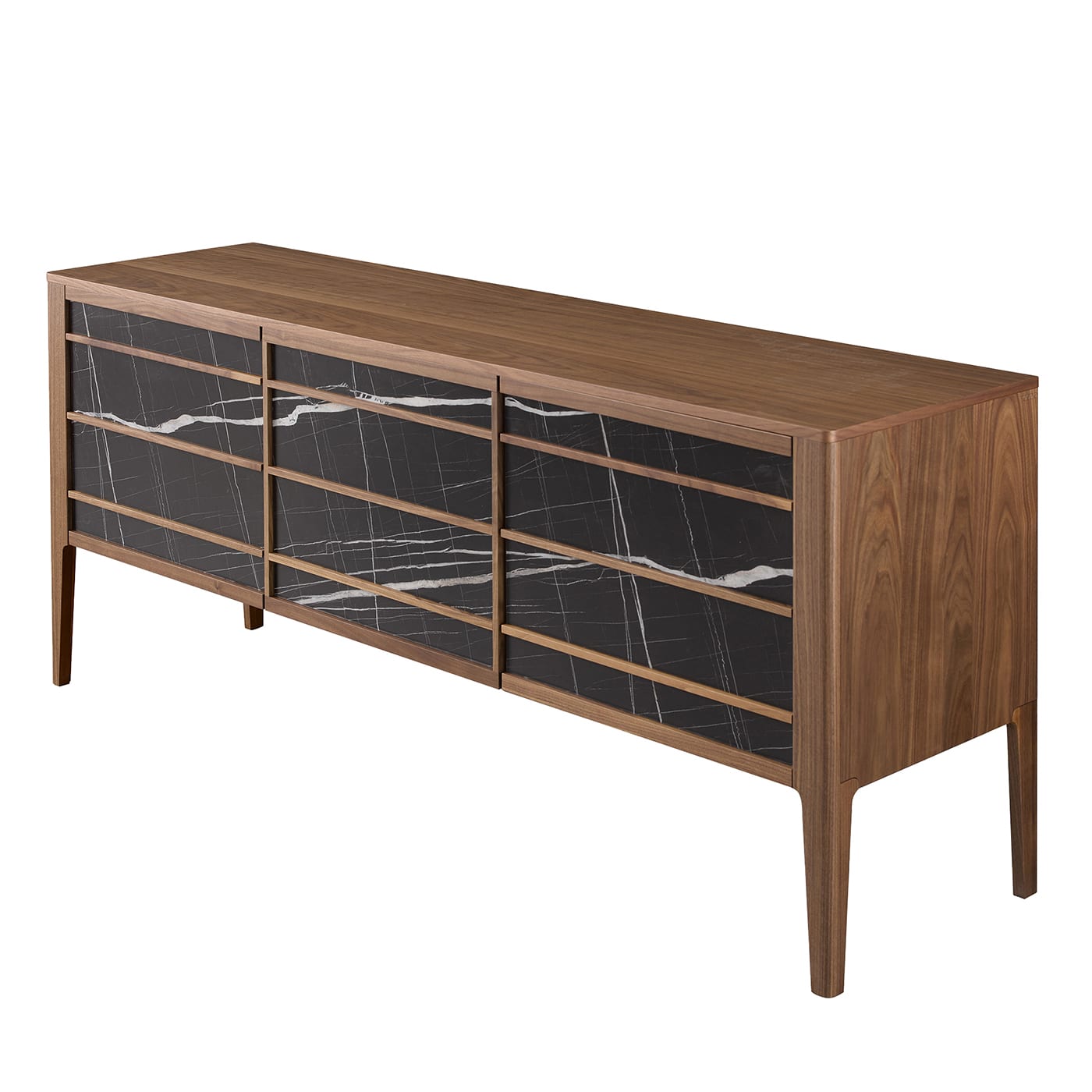 Shanghai 3-door Sideboard with Sahara Noir Marble by Modo10