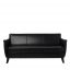 Undersized Black Leather Sofa by Maison Margiela