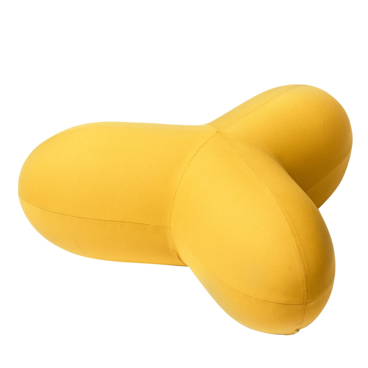 Chromosome Y Yellow  Pouf by Denis Santachiara