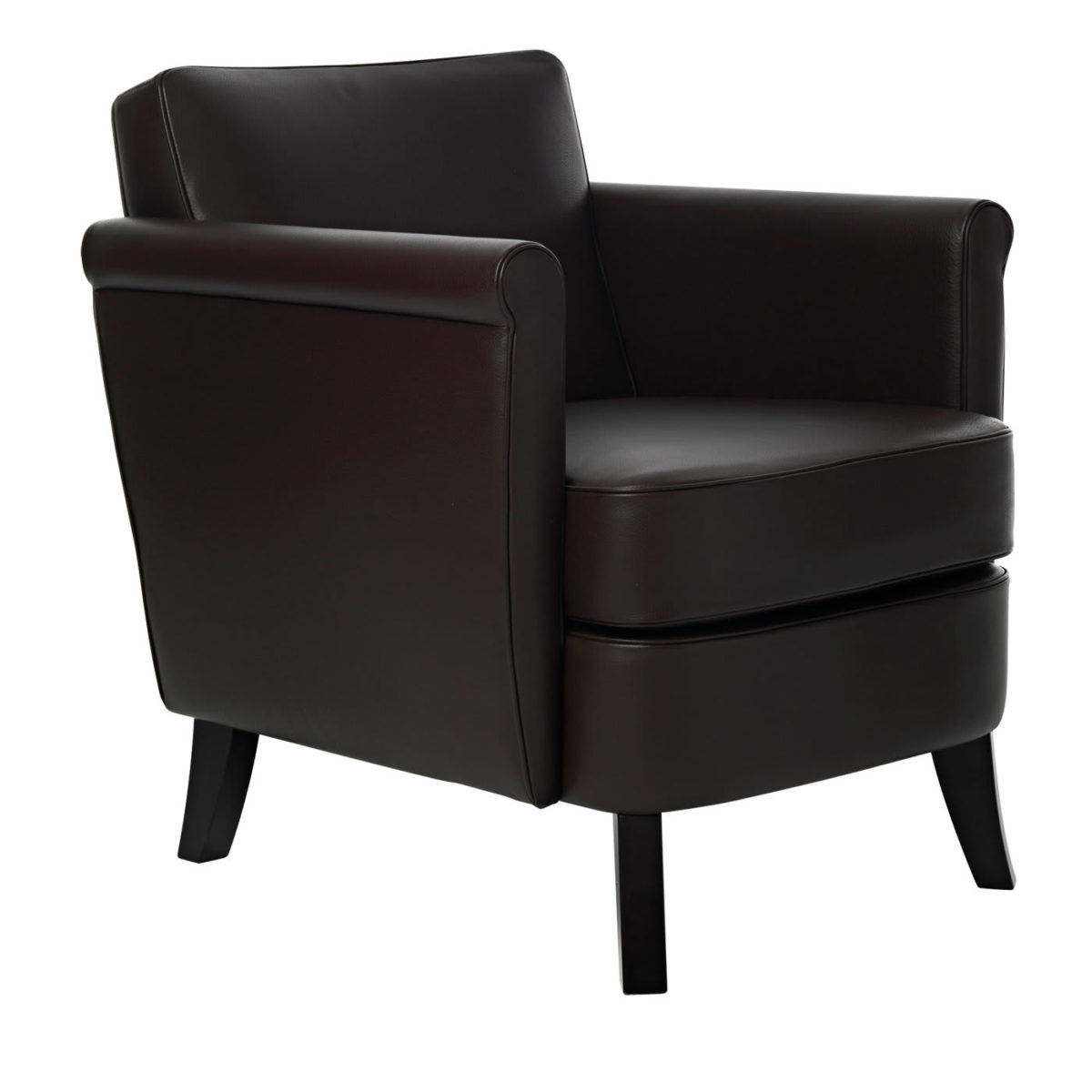 Undersized Black Leather Armchair by Maison Margiela