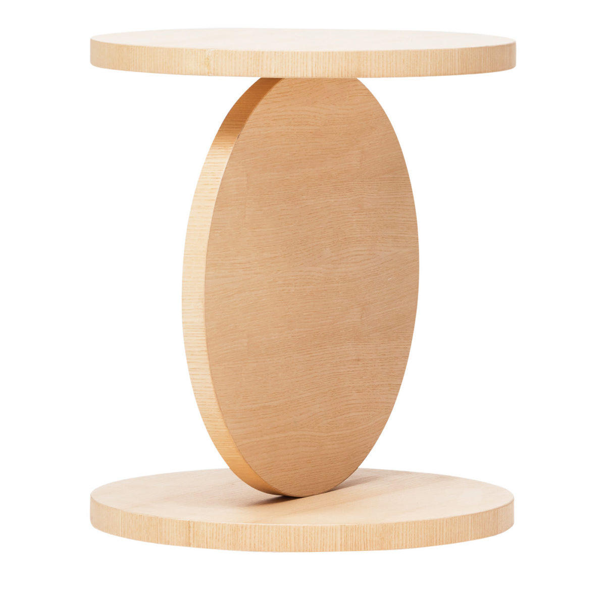 Match Point Tall Natural Side Table by Omri Revesz