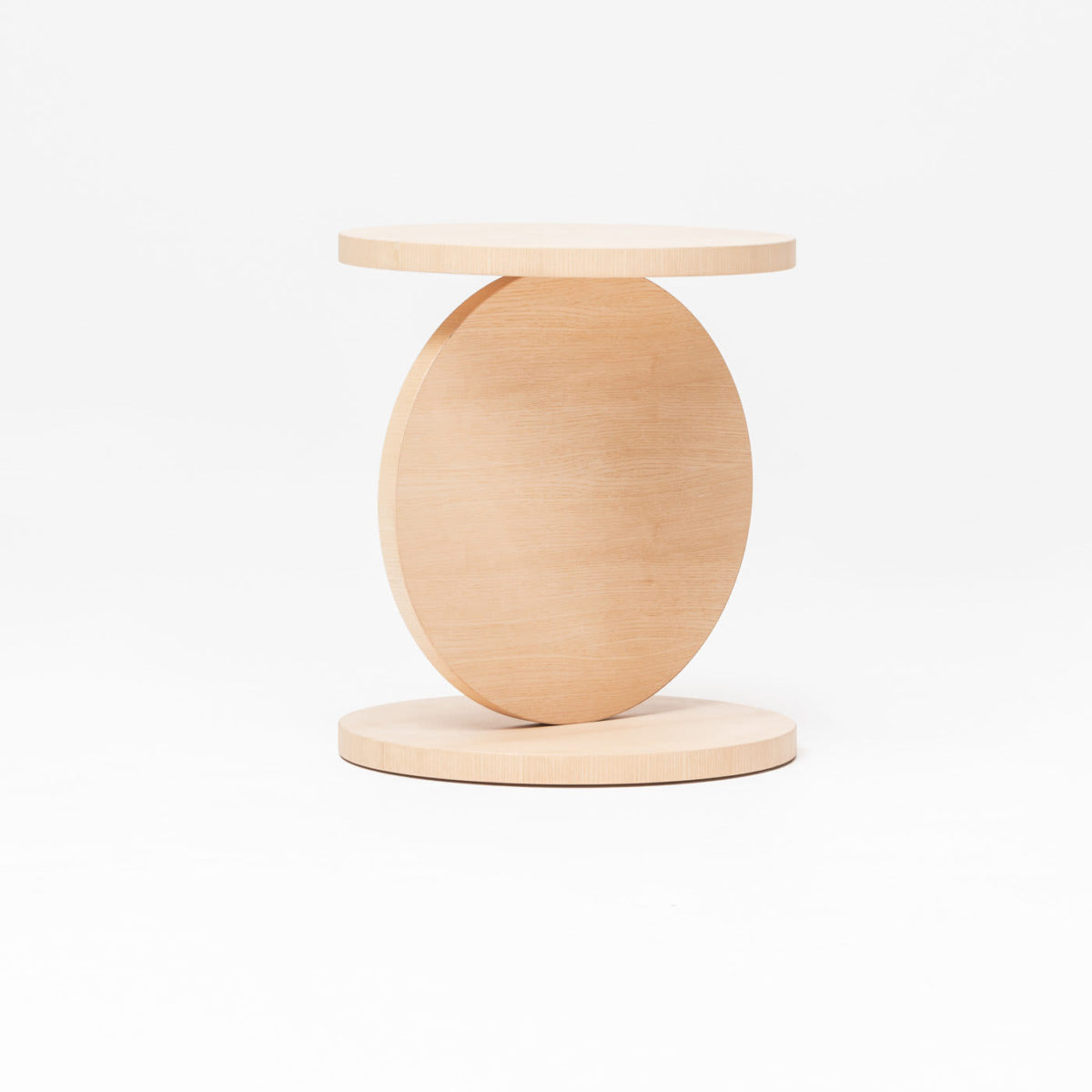 Match Point Tall Natural Side Table by Omri Revesz