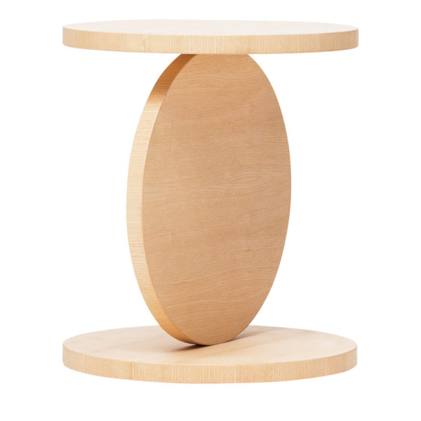 Match Point Tall Natural Side Table by Omri Revesz