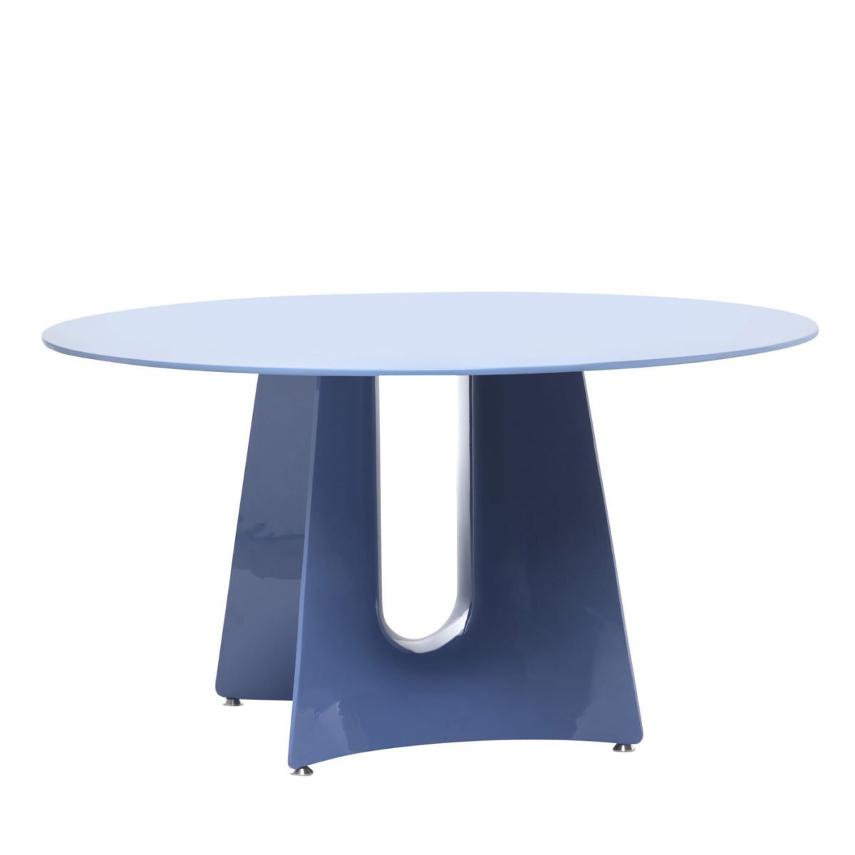 Bentz Blue Round Dining Table by Jeff Miller