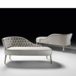 Penelope Asymmetrical Grey Sofa by Black Tie